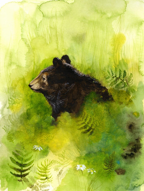Meadow- Bear in Meadow Limited Edition Archival Print