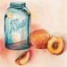 Canning Peaches Archival Print