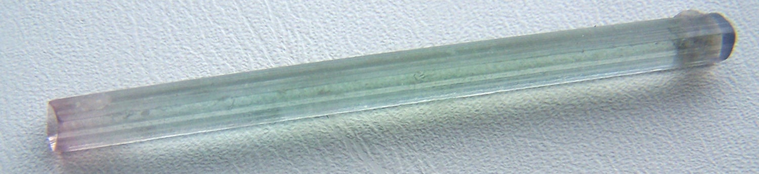 Watermelon Tourmaline Crystal Specimen Double Terminated  Singing Rare pink green bicolor  almost 2 inches long wire wrap wand reiki jewelry