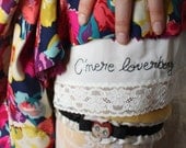 C'mere Loverboy - Large -  hand embroidered - full white slip - lingerie