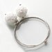 White glass earrings, Vintage sugar glass beads, sterling silver