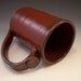 Extra Large Handmade Pottery Stein or Coffee Mug in Rich Iron Red