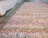 custom hallway runner rag rug from upcycled fabrics (your choice of colors)