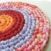 Large Upcycled Rag Table Coaster or Mat