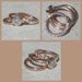 Moissanite Wedding Set in Rose Gold with one plain wedding band, and one diamond eternity wedding band - LS1213