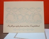 Registry Dreams - letterpress wedding greeting