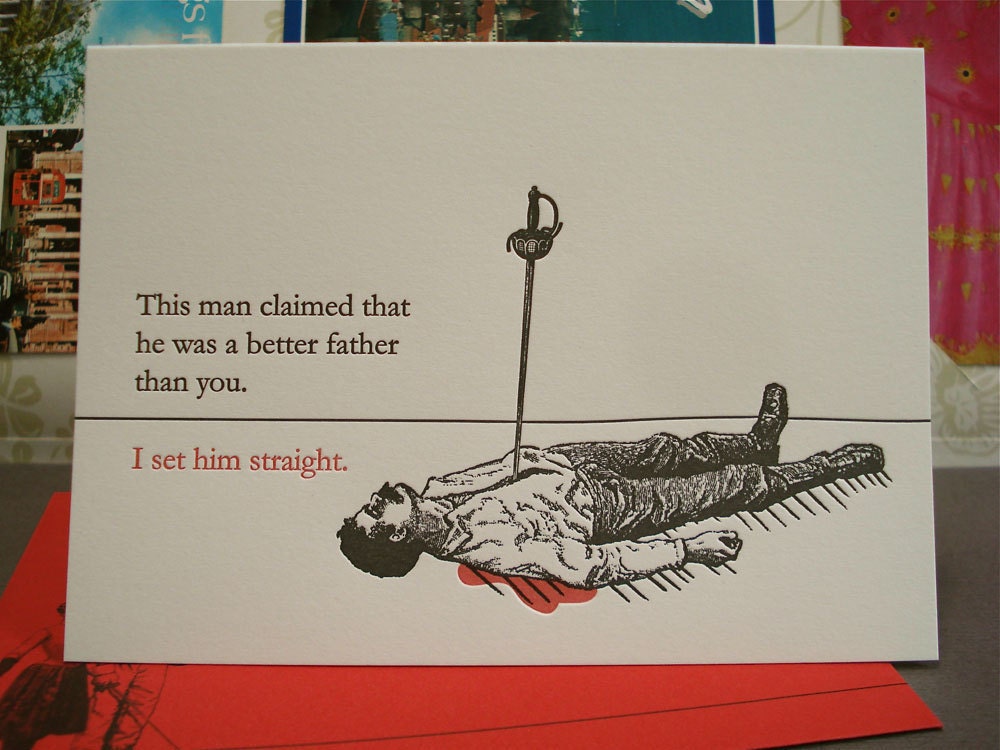 Set Straight - letterpress father's day greeting