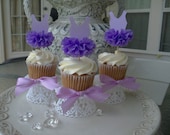 Purple Ballet Tutu Cupcake Toppers for Birthday Party