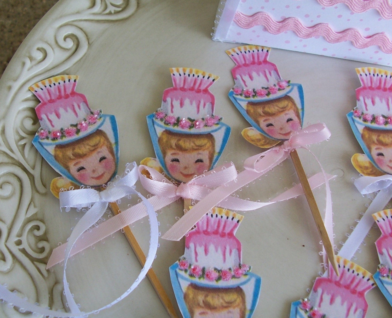 Birthday Girl Cupcake Picks for Birthday Party Il_570xn