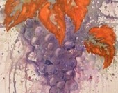 Last of the Season-Original Watercolor of Grapes