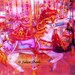 Carnival decor - Candy Horses - 8x10 Carousel horse Art - in dreamy vibrant colors, Pink, orange, blue, Nursery home Wall decor