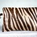 Mini-Leather Envelope in Zebra Print Pony Hair with Removable Wrist Strap