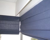 Custom Organic Classic Roman Blind, Window, Hemp Cotton Linen Bamboo