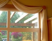 190" Scarf Valance, Window Covering, Organic, Hemp Tencel