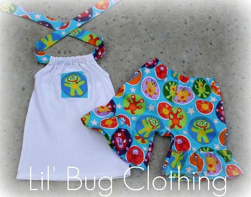 Custom Boutique Clothing Lil' Monster Short Halter Top