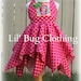 Custom Boutique Clothing Strawberry Shortcake 1 Piece Jumper Handkerchief Dress Pink Red