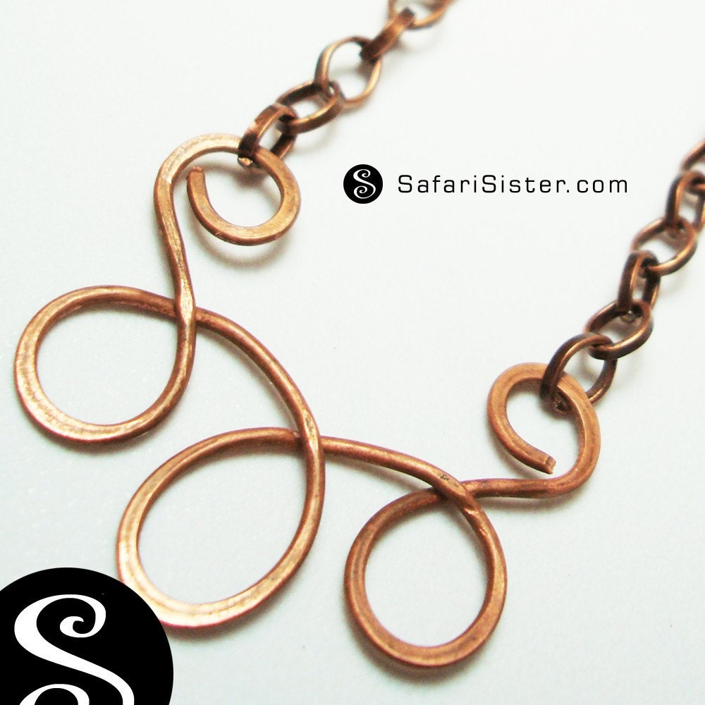 Copper Necklace on Copper Minoan Necklace Findings Supplies Jewelry By Safarisister