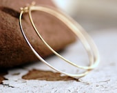 Gold Hoop Earrings, Gold Hoops, Hammered Hoops, Simple Hoops, Gold Earrings, Gold Jewelry, Everyday Hoops, 14k Goldfill - Little Black Dress