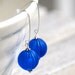 Earrings Cobalt Blue Vintage Lucite and Sterling Silver - simplify