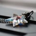 Crystal Star Necklace, Pendant Necklace, Swarovski Crystal Star Pendant and Oxidized Sterling Silver, Northern Lights - Make a Wish