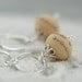 Dark Ivory Earrings, Ecru Earrings, Etched Glass Earrings, Beach Wedding, Ivory Wedding, Romantic Earrings - Dunes