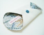 6.5in Organic Bamboo Fleece Panty Liner  - Mediterranean