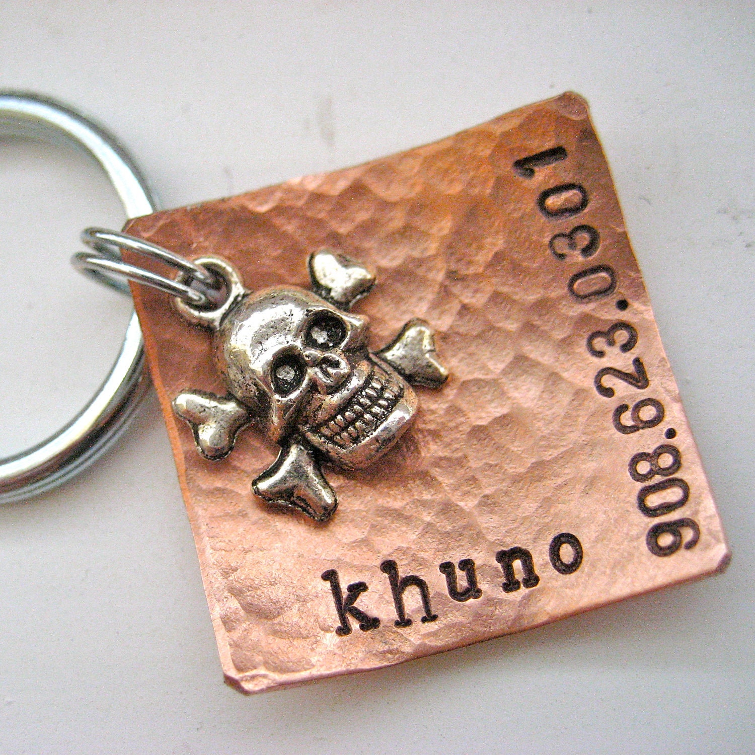 Bad Ass Pet ID Tag in Square Copper