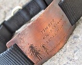Custom pet ID quiet collar tag - Timber