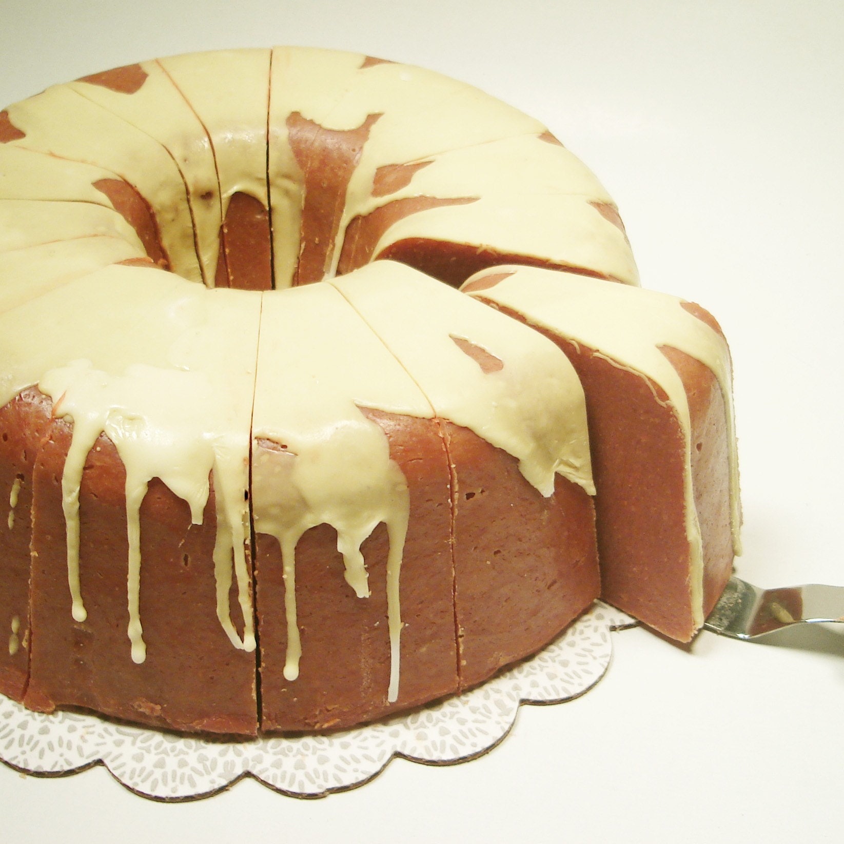 Spiced Cranberry Soap Cake Slice