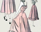 Vintage 40s Advance 4849 SWEET Camisole Petticoat with Ruffles and Skirt Sewing Pattern Size 16 Bust 33