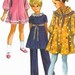 Vintage 70s Simplicity 9188 Girls MOD MINI Dress with Scarf and Pants Sewing Pattern Size 12 Bust 25.5
