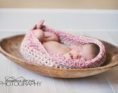 Photo Prop Baby Bowl Cocoon -  Newborn Photography Props  - Hand Crochet - Choose Your Color