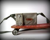 Repurposed Military bandolier purse iphone passport traveler