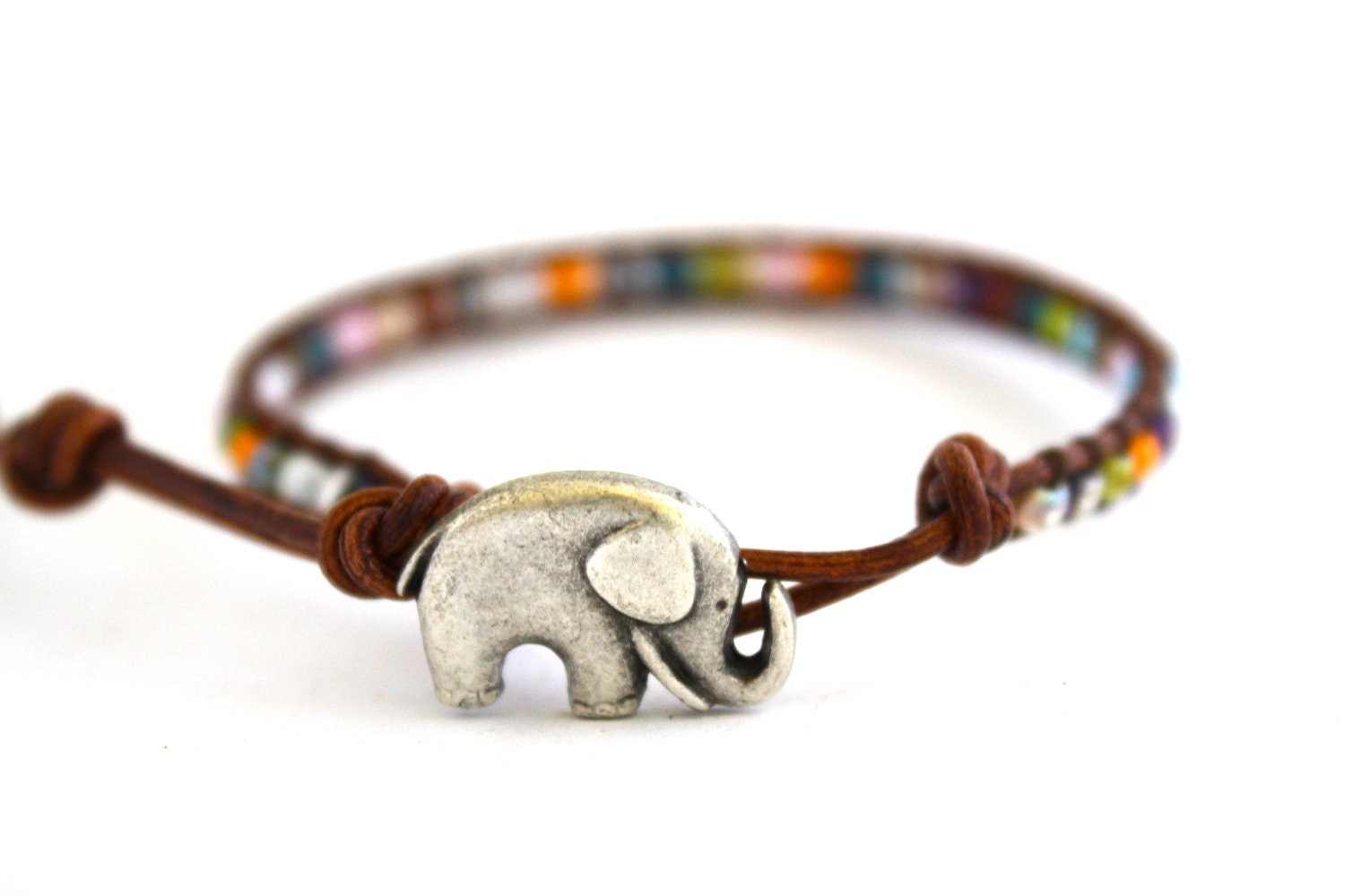 Lucky Elephant Rainbow Anklet