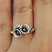 Tiniest Bouquet of Poppies - Small-Sized Ring - Handsculpted, Cast Sterling Silver - READY TO SHIP (Sizes 4 to 5)