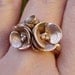 Poppies in Solid Rose Gold - SAMPLE SALE - Ready to Ship (Sizes 6.75 to 7.5) - Handsculpted, Cast in Solid 14K Rose Gold