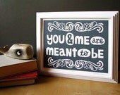 Gray You and Me Print 8x10