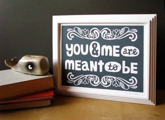 Gray You and Me Print 8x10