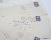 Vintage Love Letters Ephemera wwII Soldier and Bride 1940s Detroit Sweethearts