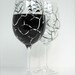 Spooky White and Black Halloween Trees--Set of 4 Hand Painted Wine Glasses