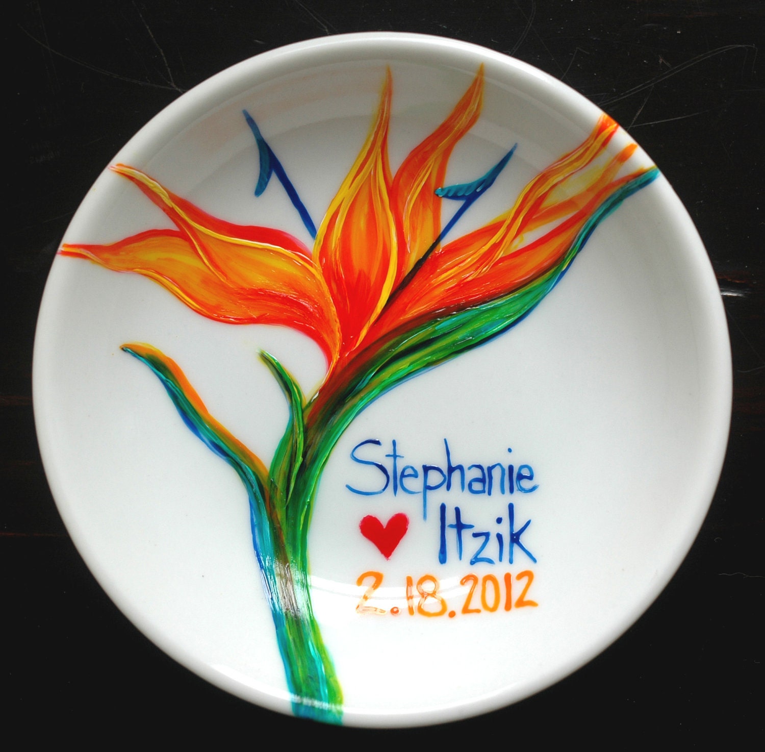 Custom Painted Ring Dish