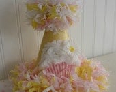 The Daisy vintage inspired boutique crepe paper glitter bling Chiffon Cupcake Birthday Party Hat match your tutu pettiskirt photo prop Il_170x135