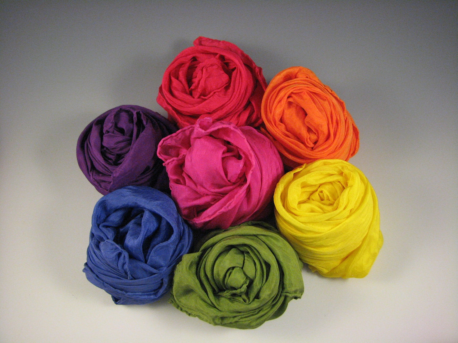 Playsilks - 35 x 35 inch Traditional Rainbow SET of 7 silks - Waldorf Inspired