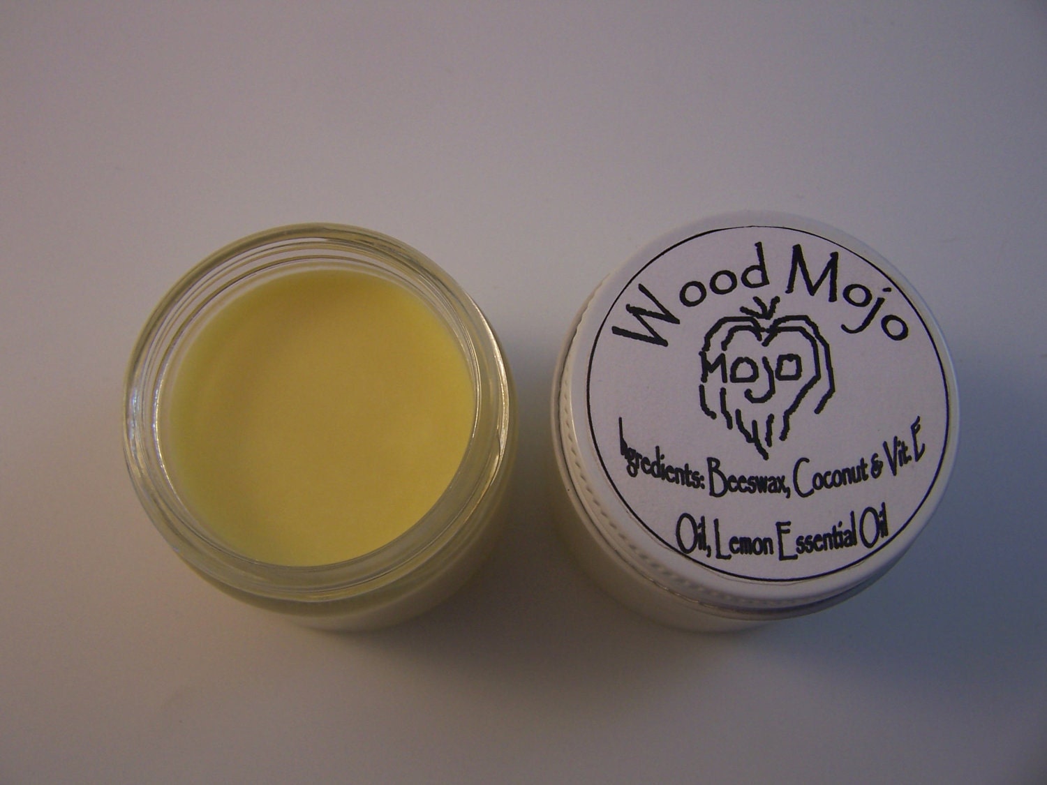 Wood Mojo 2 oz Jar - beeswax natural finish for unfinished wood and also a salve for human skin