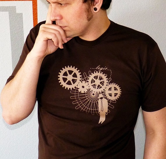 Logic Men's Tshirt - Steampunk Tee Shirt for Men - Gifts for Men