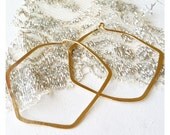 geometric big 14k gold filled hoops