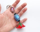 Colorful Evil Eye Keychain / Bag Ring