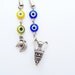 2 Cute Cell Phone Charms Evil Eye