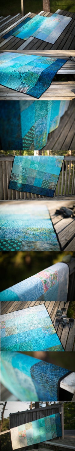 Quilt - pooling rains - ready to ship