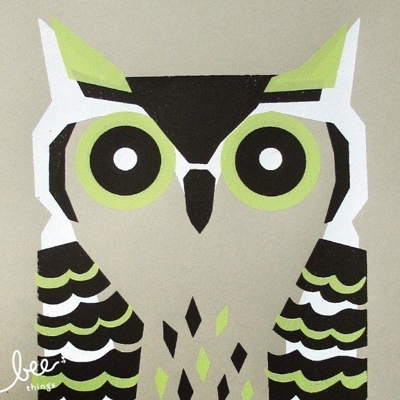 horned owl limited edition print